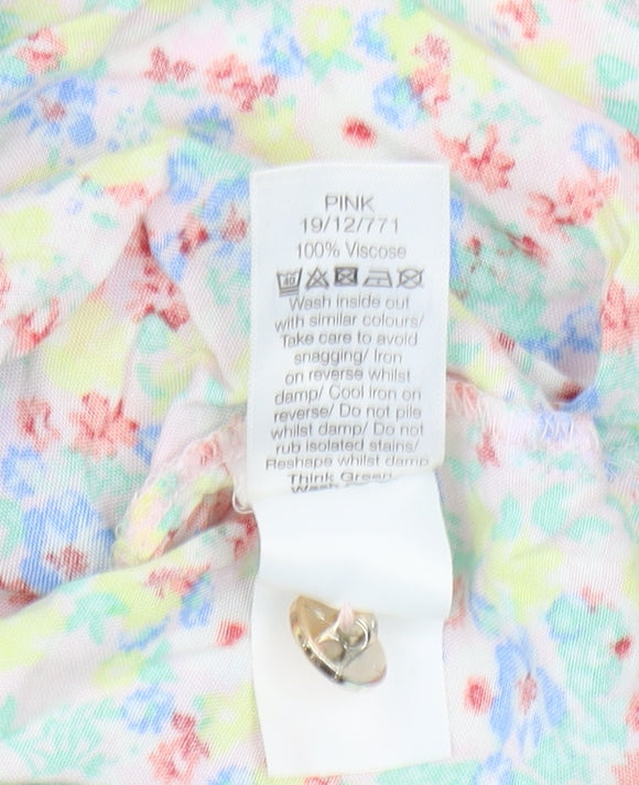 M&Co Women's Multicoloured Floral Blouse Size 18