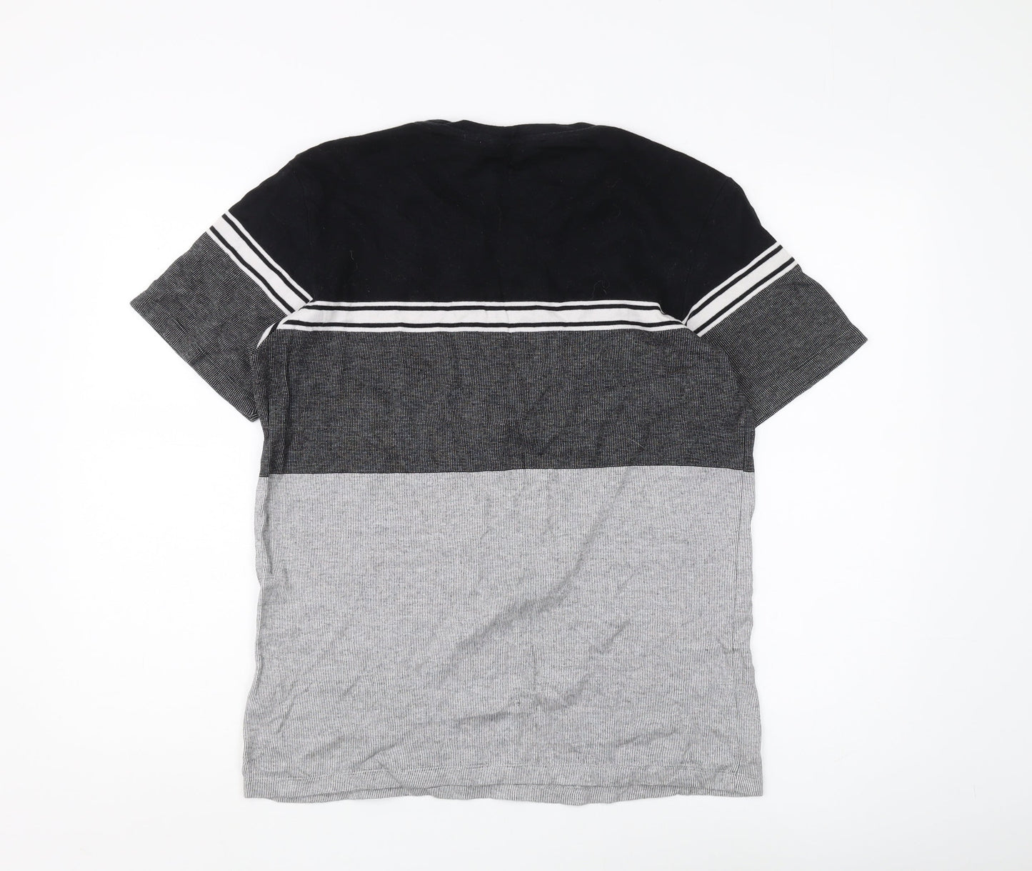 Next Men's Black Grey Colourblock T-Shirt M
