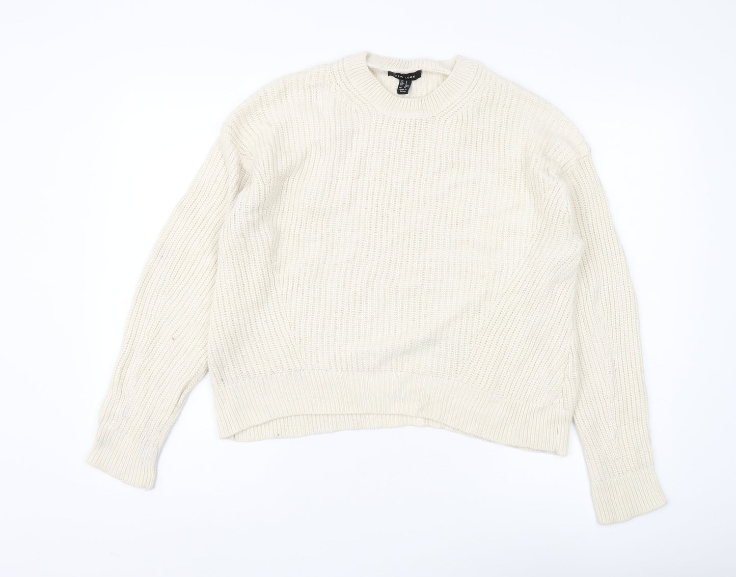 Womens UK Size S New Look Ivory Pullover Jumper