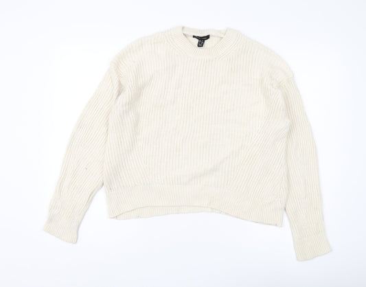 Womens UK Size S New Look Ivory Pullover Jumper