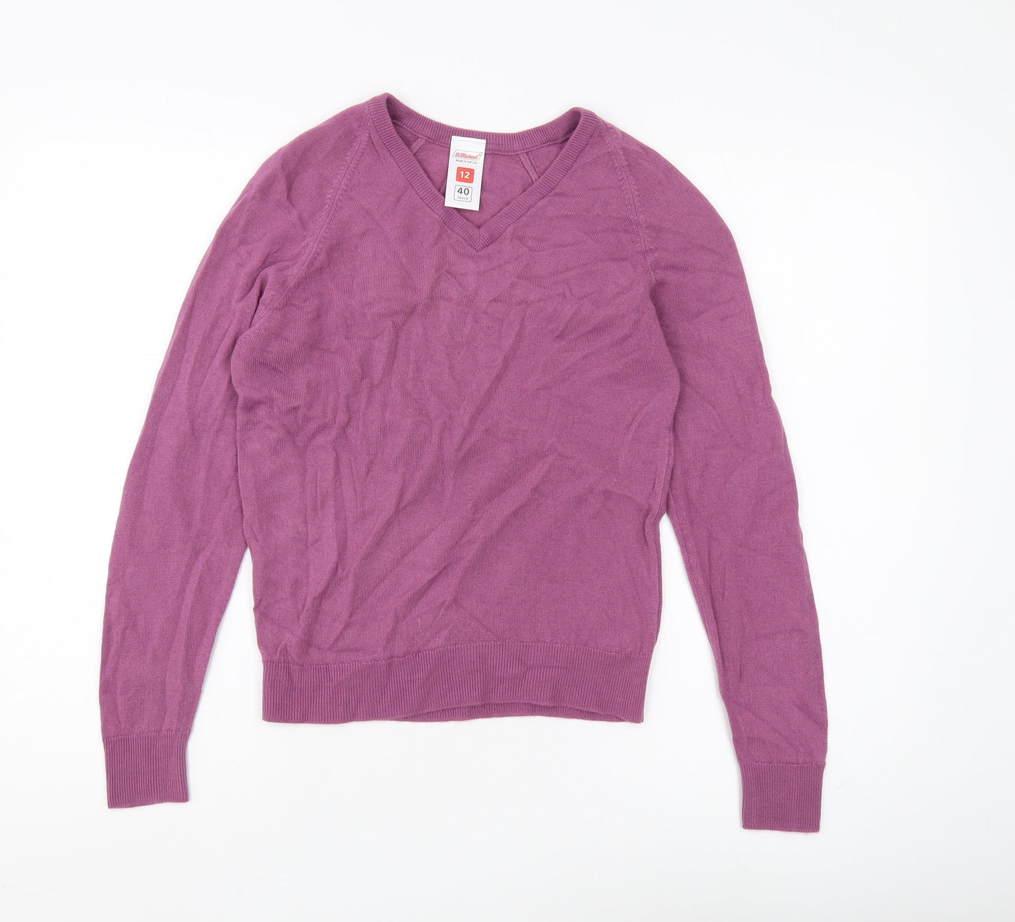 Womens UK Size 12 St Michael Purple Pullover Jumper