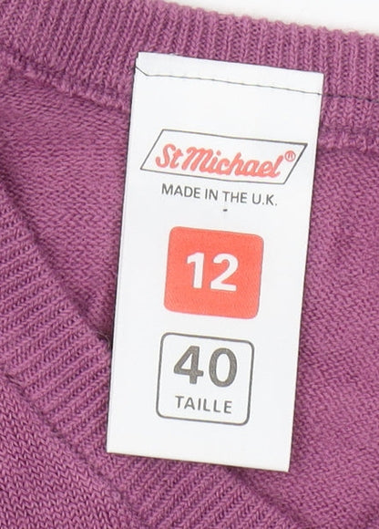 Womens UK Size 12 St Michael Purple Pullover Jumper