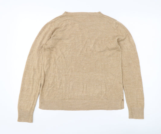 Womens UK Size 14 Marks and Spencer Beige Pullover Jumper