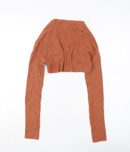 Womens UK Size S New Look Brown Shrug Jumper