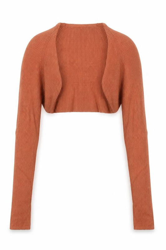 Womens UK Size S New Look Brown Shrug Jumper