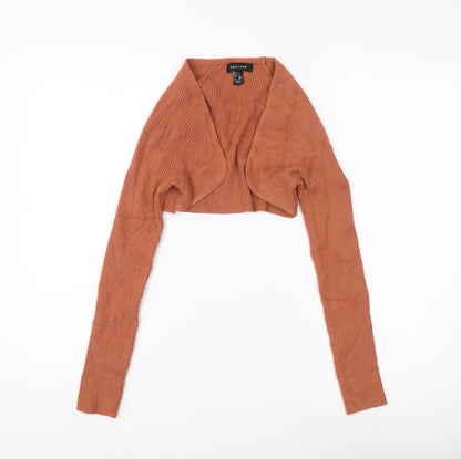 Womens UK Size S New Look Brown Shrug Jumper