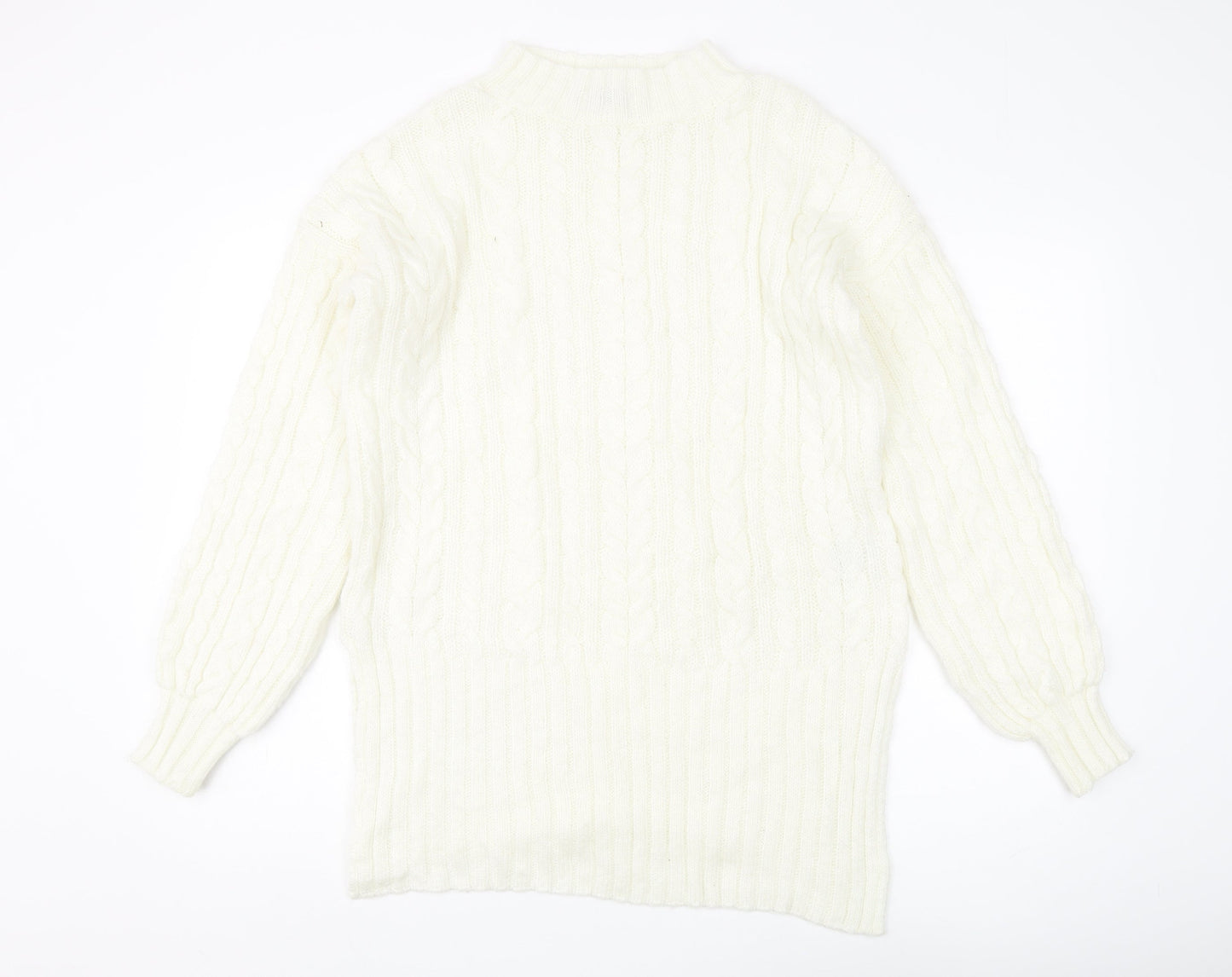 Womens UK Size S NEXT White Pullover Jumper