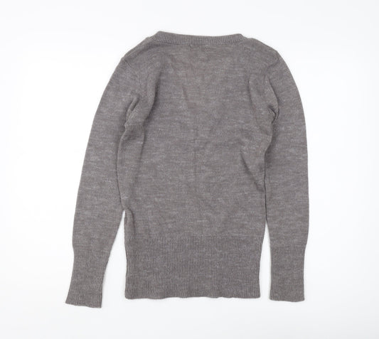 Womens UK Size 8 Topshop Grey Pullover Jumper