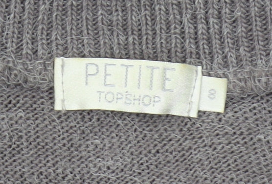 Womens UK Size 8 Topshop Grey Pullover Jumper