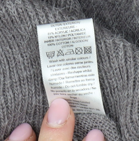 Womens UK Size 8 Topshop Grey Pullover Jumper