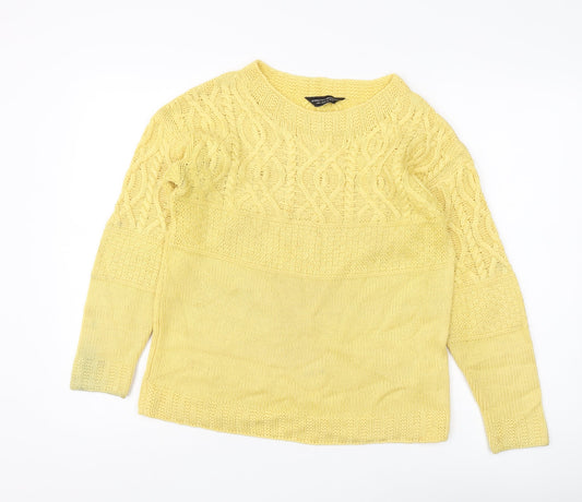 Womens UK Size 10 Dorothy Perkins Yellow Pullover Jumper