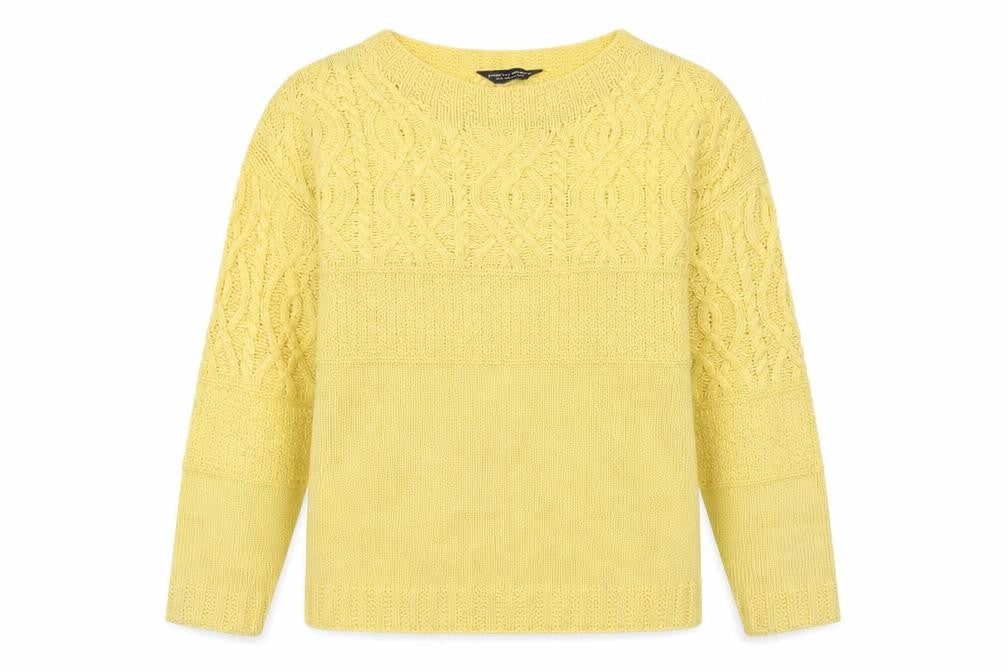 Womens UK Size 10 Dorothy Perkins Yellow Pullover Jumper