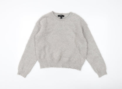 Womens UK Size L FOREVER 21 Grey Pullover Jumper