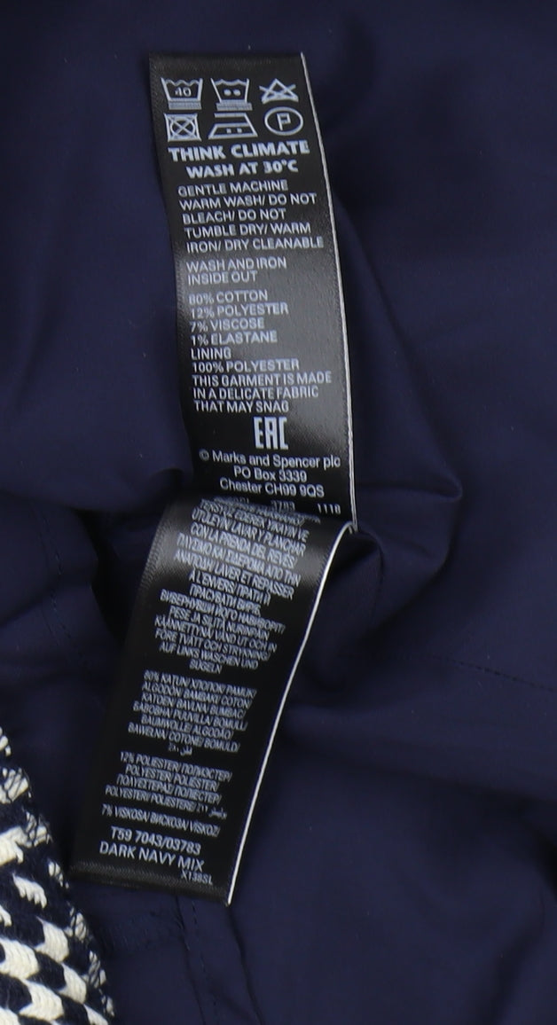 Marks and Spencer Women's Check Pencil Skirt Size 12