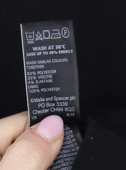 Marks and Spencer Women's Black Knee-Length Pencil Skirt