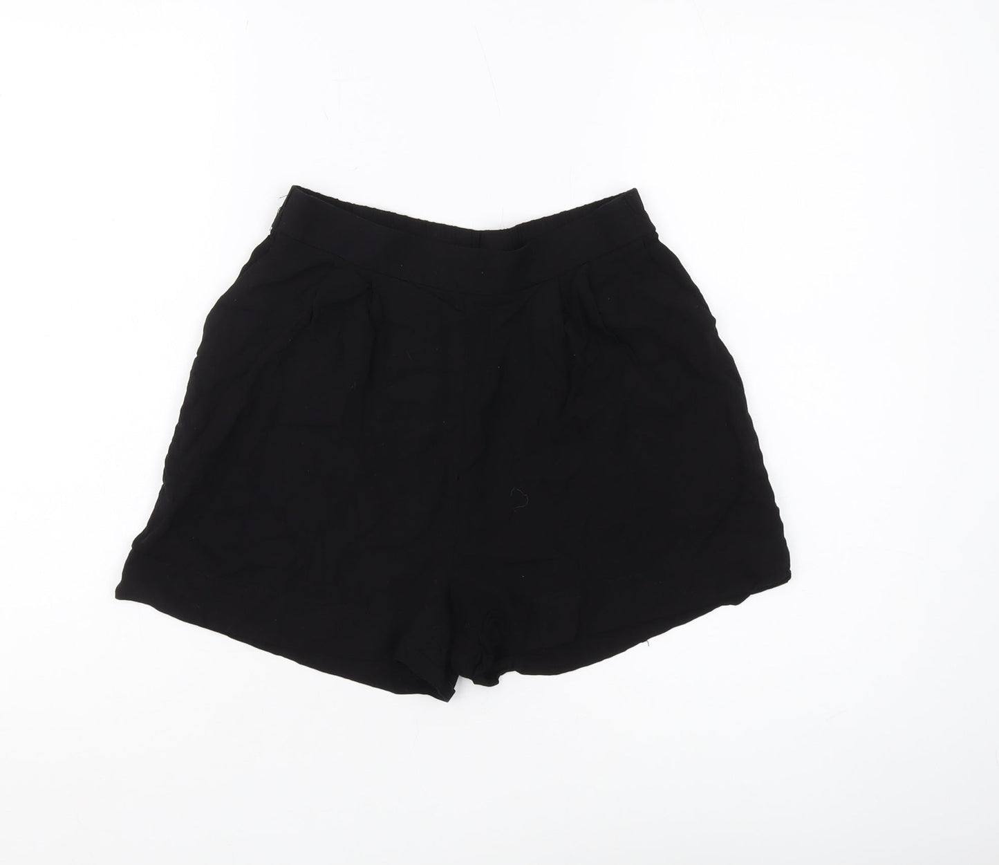 H&M Women's Black Viscose Shorts, Size 6, Excellent