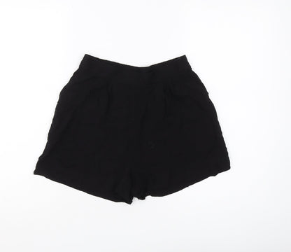 H&M Women's Black Viscose Shorts, Size 6, Excellent