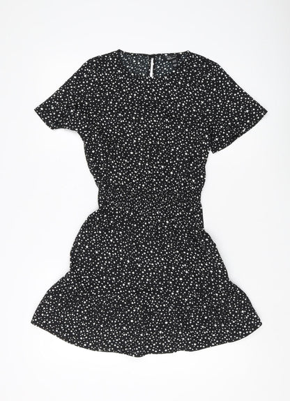 915 Generation Girls Black Polka Dot Short Dress, Age 12