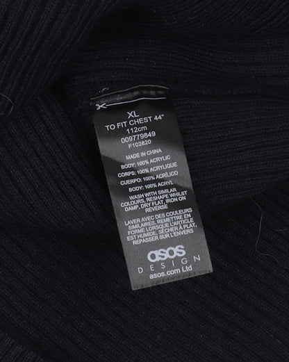 ASOS DESIGN Men's Black XL Pullover Jumper