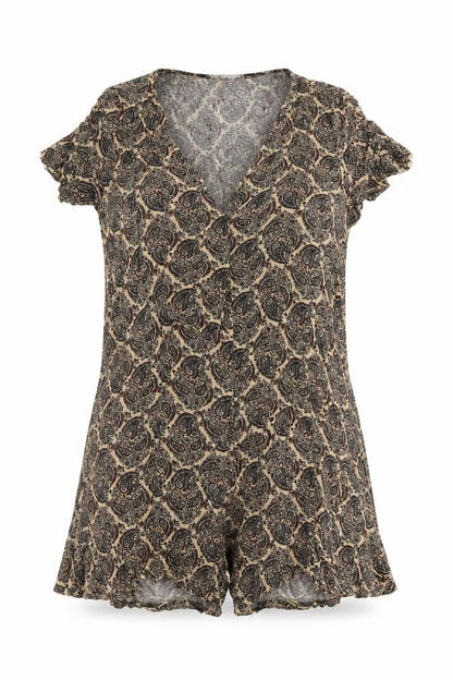 Womens UK Size S Zara One-Piece Brown Playsuit