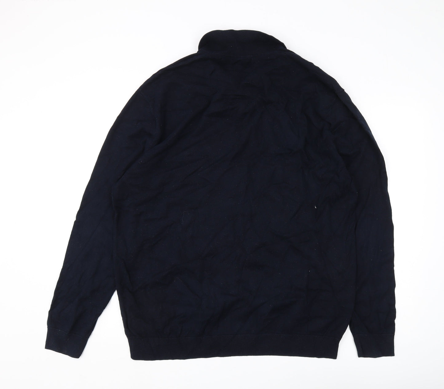 Next Men's Black 2XL Collared Pullover Jumper