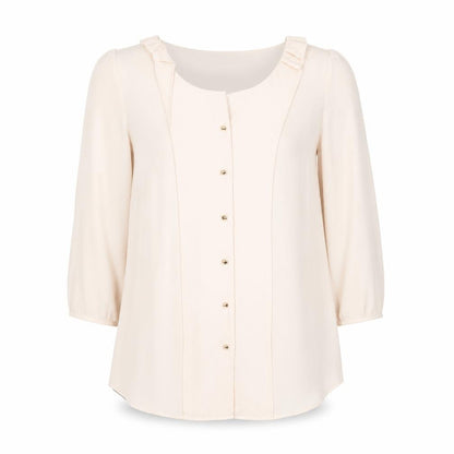 Womens UK Size 14 Marks and Spencer Beige  Blouse