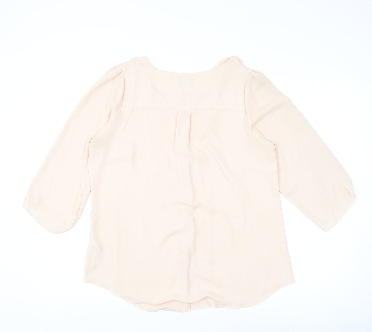Womens UK Size 14 Marks and Spencer Beige  Blouse