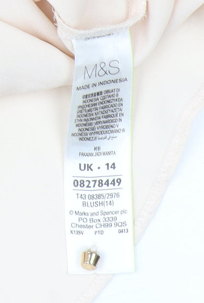 Womens UK Size 14 Marks and Spencer Beige  Blouse