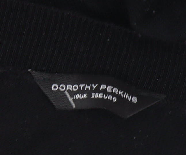 Womens UK Size 10 Dorothy Perkins Black Jumper Jumper