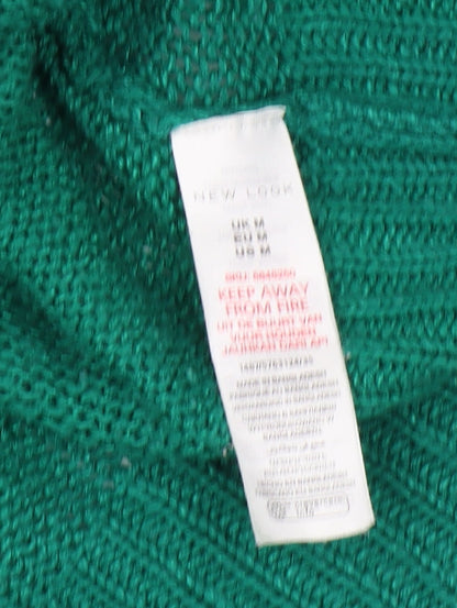 Womens UK Size M New Look Green Pullover Jumper
