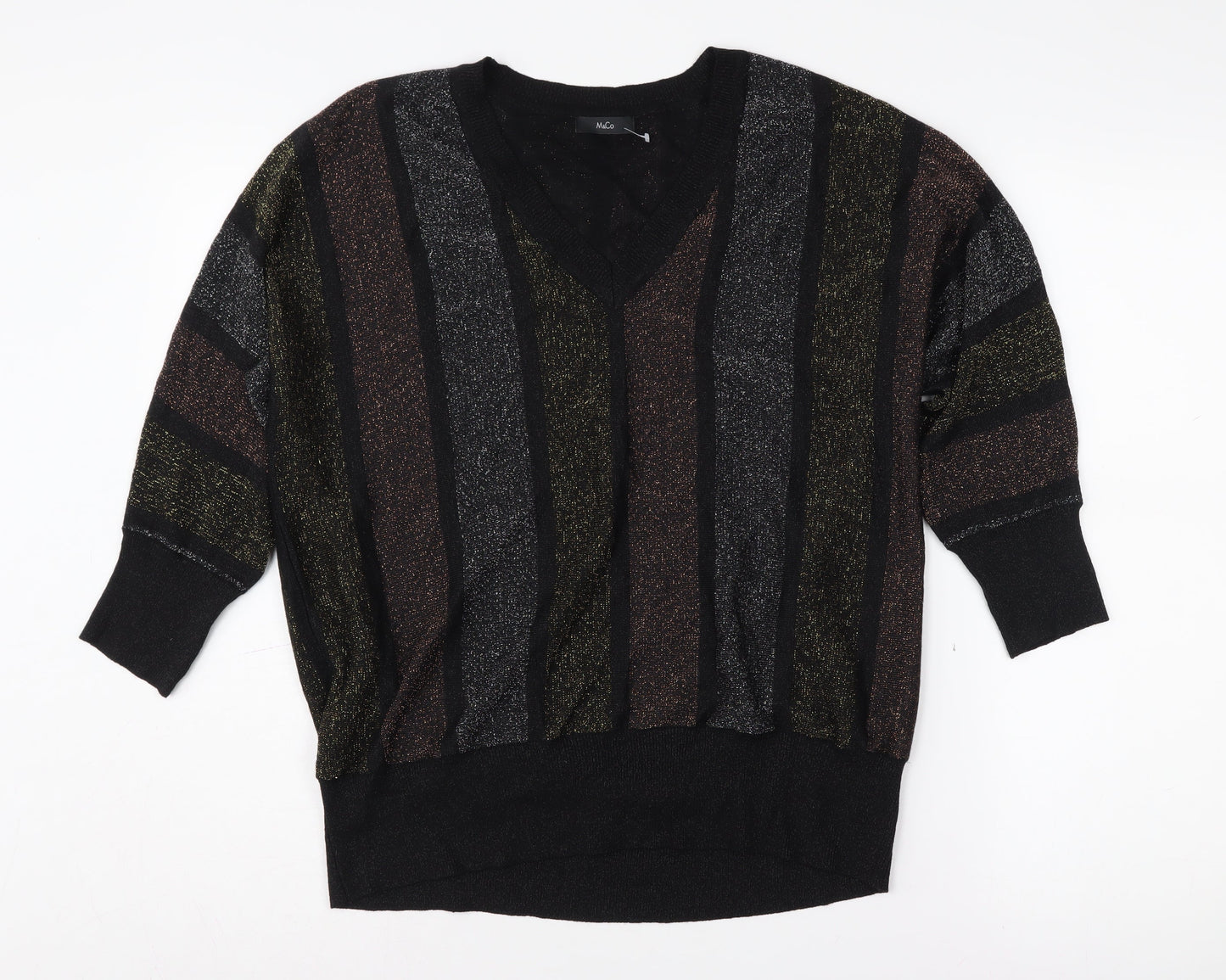 Womens UK Size 14 M&Co Multicoloured Pullover Jumper