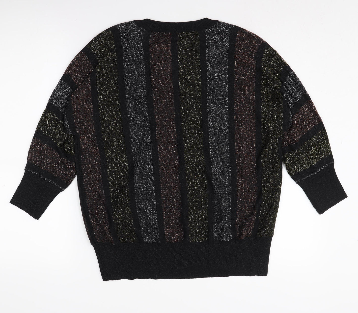 Womens UK Size 14 M&Co Multicoloured Pullover Jumper
