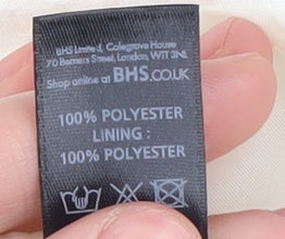 BHS Women's Navy Ivory Pencil Skirt, Size 12, Elegant Style