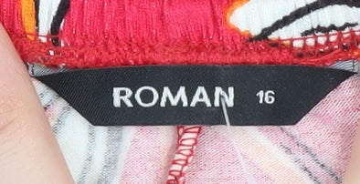 Womens UK Size 16 Roman Red Camisole Blouse
