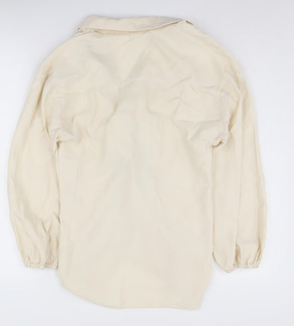 Womens UK Size 8 River Island Beige Wrap Blouse