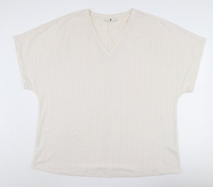 Womens UK Size 20 By Very Beige Basic Blouse
