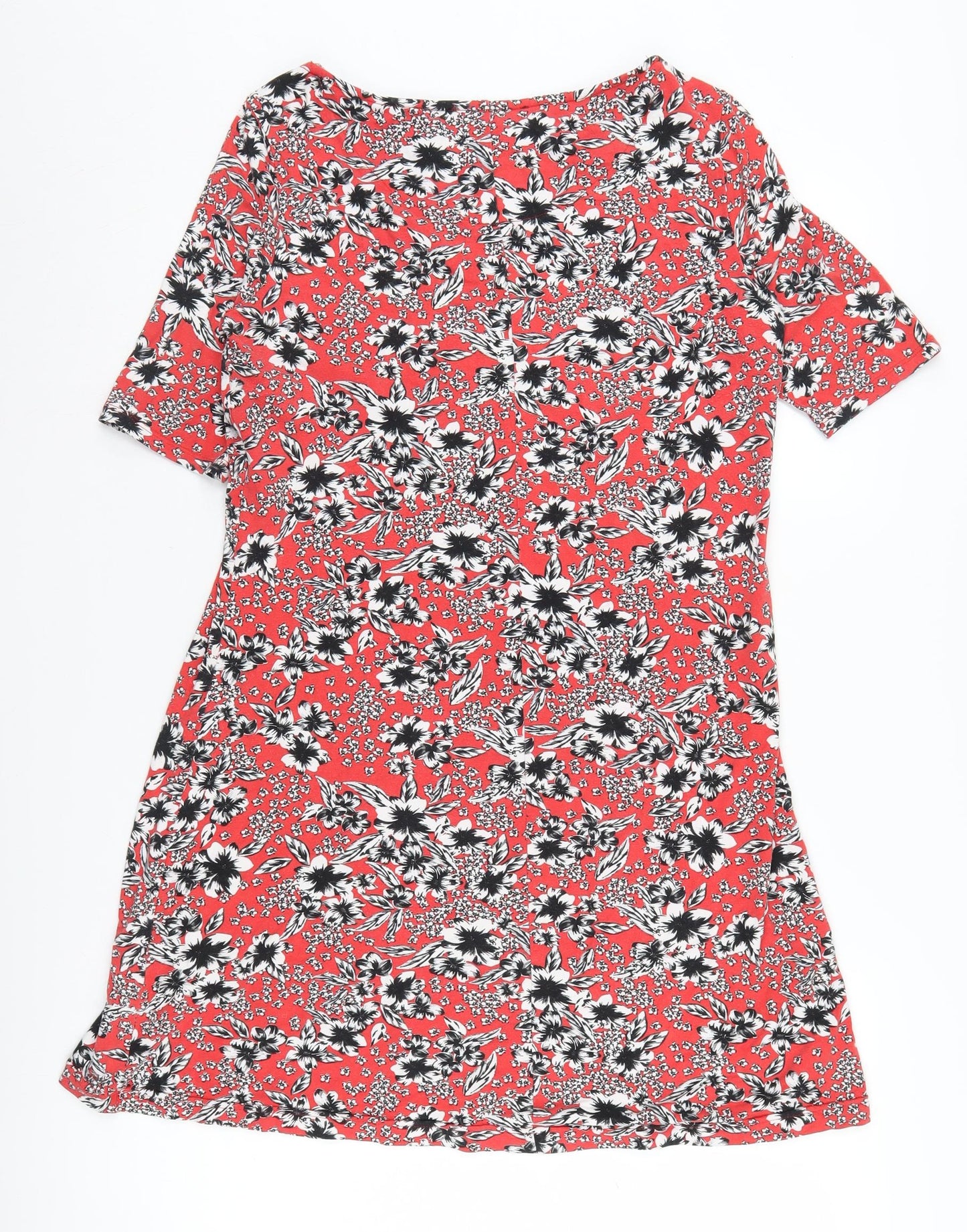 Marks and Spencer Women's Red Floral Shift Dress, Size 10