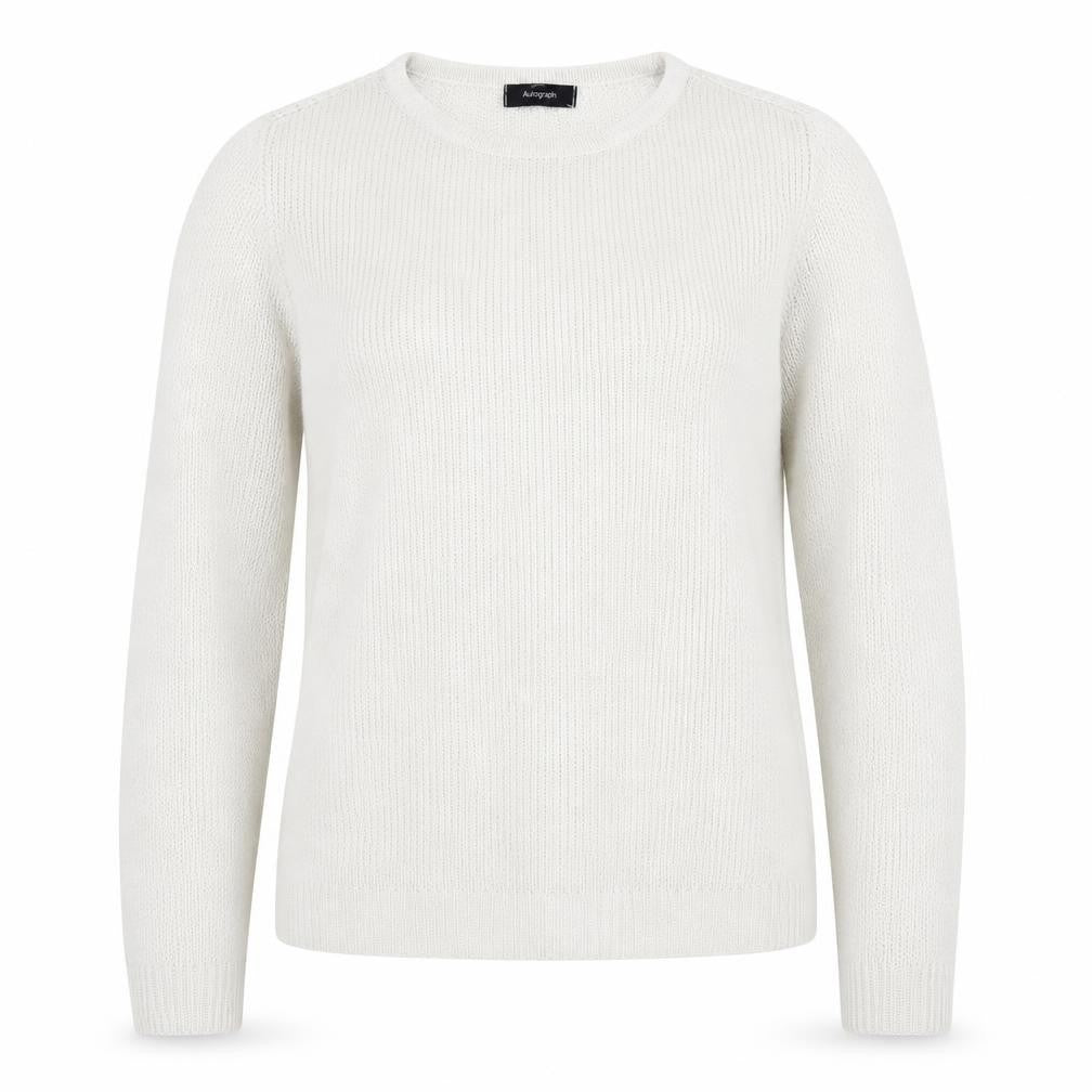 Womens UK Size 12 Marks and Spencer Ivory Pullover Jumper