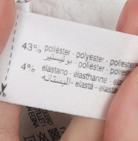 Bershka Women’s White Cropped Puff Sleeve Top - S