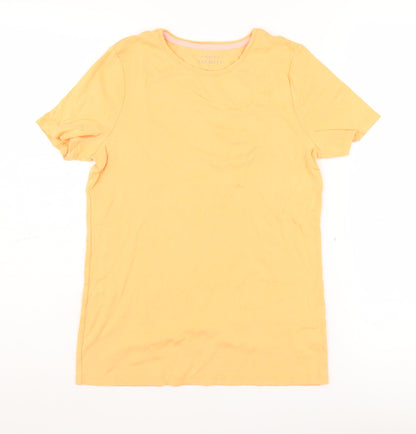 Womens UK Size S Talbots Yellow Basic T-Shirt