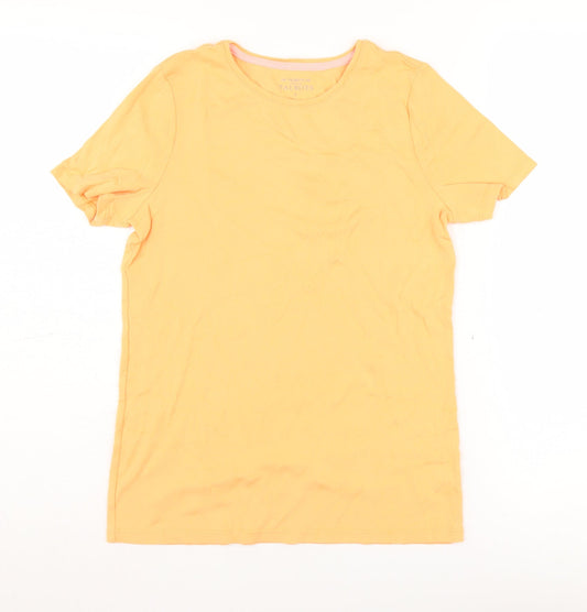 Womens UK Size S Talbots Yellow Basic T-Shirt