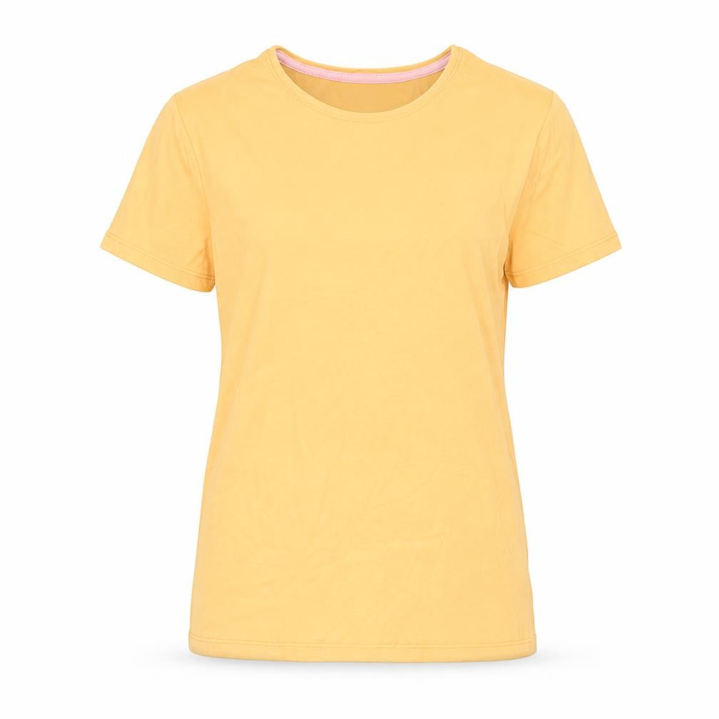 Womens UK Size S Talbots Yellow Basic T-Shirt