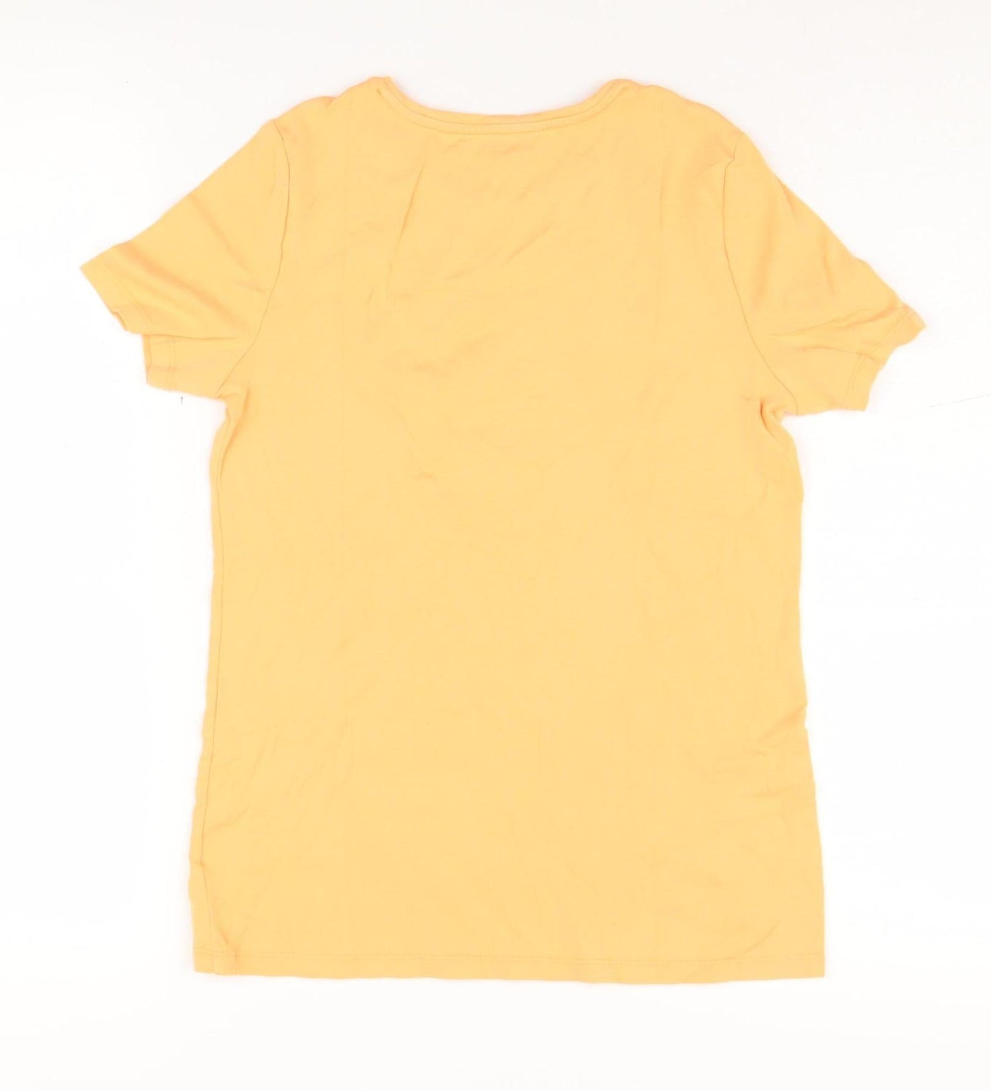 Womens UK Size S Talbots Yellow Basic T-Shirt
