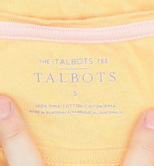 Womens UK Size S Talbots Yellow Basic T-Shirt