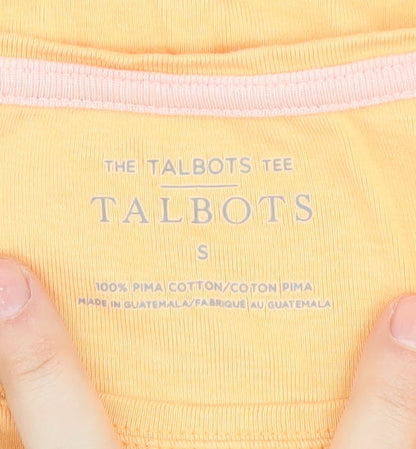Womens UK Size S Talbots Yellow Basic T-Shirt