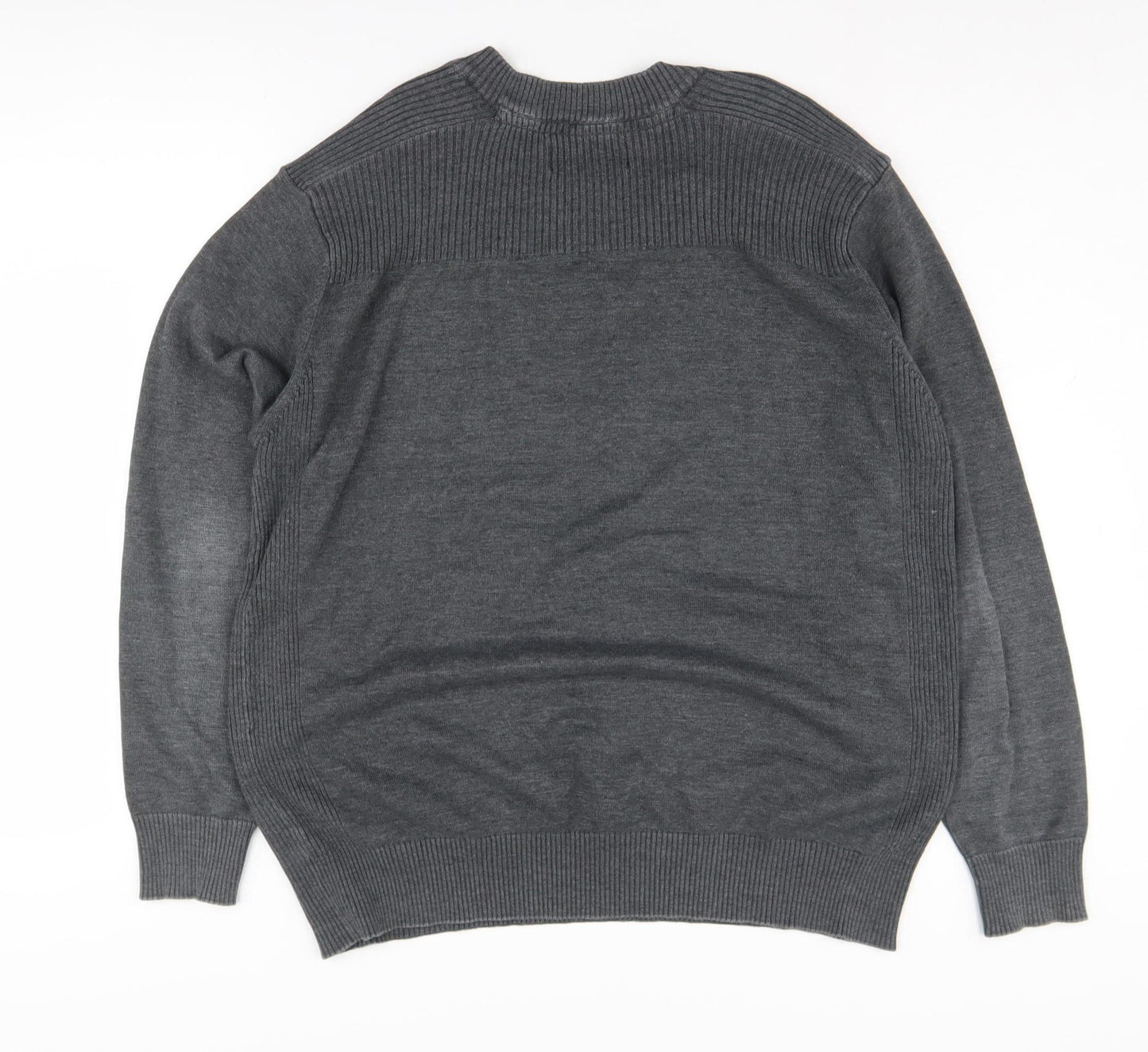 mondaca Men's Grey Henley Jumper XL