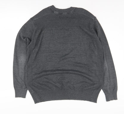 mondaca Men's Grey Henley Jumper XL