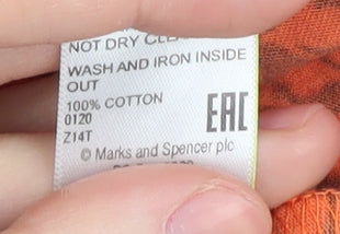 Marks and Spencer Women's Orange Shift Dress Size 16