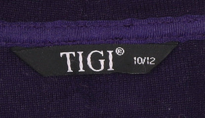 Womens UK Size M TIGI Purple Cardigan Jumper