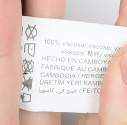 Pull&Bear Women's Black Chino Shorts, Size 8, Relaxed Fit